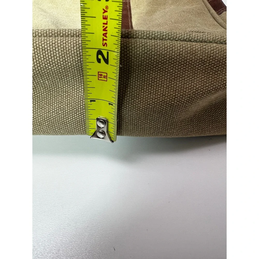 Mountain Rover Crossbody Limited Edition Khaki Canvas Brown Faux Leather Trim‎